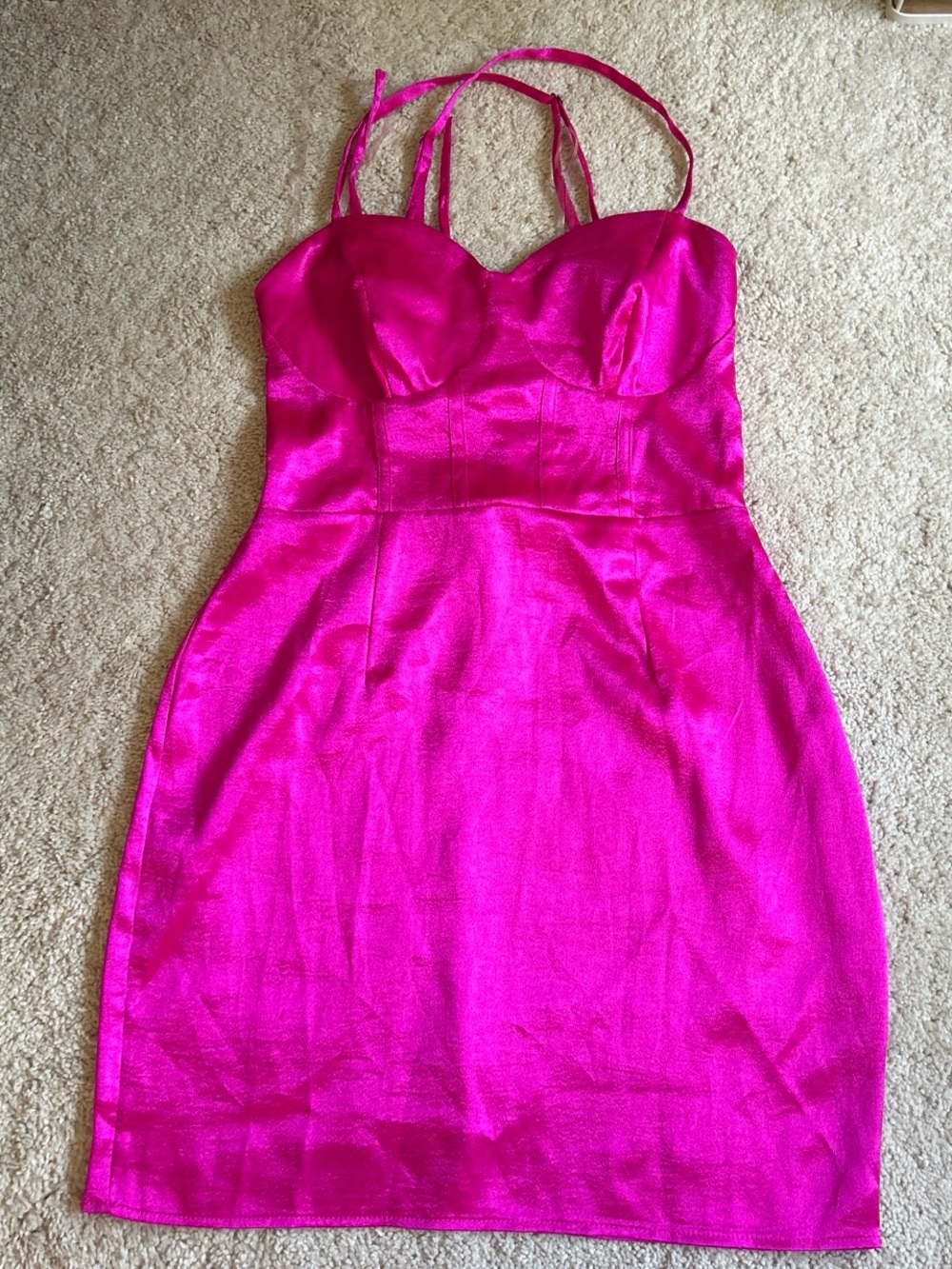 Fuchsia Bustier Dress - Women's Cocktail Dress
